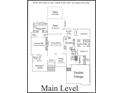 Main level floor plan featuring bedrooms, bathrooms, living spaces, kitchen, and garage layout at 5016 Woodwinds Ne Dr, Hickory, NC 28601