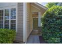 Close-up of the front door, highlighting the home's architectural details and curb appeal at 643 Brickdust Ct, Fort Mill, SC 29708