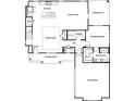 Layout of the first floor featuring an open kitchen, Gathering room, and Primary suite at 2069 Fordhill St, Rock Hill, SC 29732