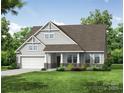 New construction home with a covered porch and well manicured lawn at 2237 Tabor Rd # 585, Sherrills Ford, NC 28673