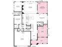 Detailed main level floor plan showcasing layout, including kitchen, gathering room, study, and outdoor living spaces at 3025 Tramore Dr, Harrisburg, NC 28075