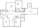 Basement floor plan featuring recreation room, media room, and exercise room at 110 Hunts Landing Dr, Mooresville, NC 28117