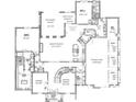Detailed floor plan showcasing the layout of the first floor, including the kitchen and great room at 110 Hunts Landing Dr, Mooresville, NC 28117