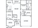 Detailed first floor plan showcasing the layout and dimensions of the home at 228 Mountain Island Dr # 38, Statesville, NC 28677