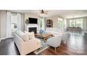 Bright and airy living room with hardwood floors, a fireplace, and comfortable seating arrangement at 3028 Quinebaug Rd, Fort Mill, SC 29715