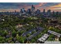 Scenic city skyline view highlighting a community of townhomes near downtown Charlotte at 656 Garden District Dr, Charlotte, NC 28202