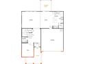 Layout of the home's first floor includes a den, Gathering room, kitchen, and garage at Lot#83 Norwood Ct, Denver, NC 28037