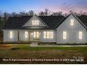 Striking home with white siding, a dark roof, and a welcoming front porch area at 169 Trinity Ct, Salisbury, NC 28147