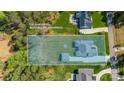 Aerial view of property featuring house, garage and lot lines at 4594 N Wynswept Dr, Maiden, NC 28650