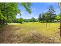 A spacious grassy front yard with tree coverage, perfect for outdoor activities and relaxation at 1317 Requa Rd, Cherryville, NC 28021