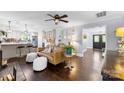 Open-concept living room boasts hardwood floors and seamless transition to the kitchen at 11 Secrest Ext, Belmont, NC 28012