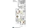 Hickory floor plan featuring a first-floor layout with a two-car garage and open-concept living area at 19044 Newburg Hill Rd, Davidson, NC 28036