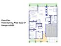 Detailed floor plan showcasing the layout of this 2,112 sq ft home with a spacious living area and a 445 sq ft garage at 504 Gardenbrook Trl, Belmont, NC 28012