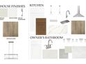 Selection of house finishes with flooring, paint colors, hardware and bathroom fixtures at 1019 Idyllic Ln, Waxhaw, NC 28173