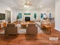 Spacious living room featuring a fireplace, hardwood floors, and neutral tones, perfect for relaxation at 249 Arrowood Ave, Lancaster, SC 29720