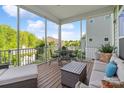 Relaxing screened porch with comfortable seating, perfect for enjoying the outdoors at 5301 Meadowcroft Way, Fort Mill, SC 29708