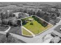 Aerial view of property with lot lines shown at 3340 Wrenwood Dr, Newton, NC 28658