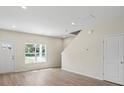 Empty Living room featuring hardwood floors, recessed lighting and neutral paint at 808 Carolyn Ave, Kannapolis, NC 28083