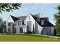 A striking home with stone and painted siding, showcasing professionally landscaped yard at 8716 Ruby Hill Ct, Waxhaw, NC 28173