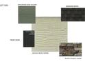 Selection of exterior design elements with siding and stone samples at 1004 Rocking Horse Rd, Indian Trail, NC 28079
