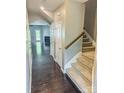 Inviting entryway with hardwood floors and staircase at 2752 Sawbridge Ln, Gastonia, NC 28056