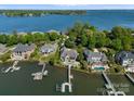 Waterfront homes with private docks and pools on a beautiful lake at 3507 Governors Island Dr, Denver, NC 28037