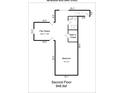 Second floor plan showing the layout, dimensions, and features of the home's upper level at 206 Montclair Dr, Locust, NC 28097