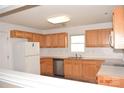 Kitchen featuring stainless steel appliances and wooden cabinets at 625 Court Side Dr, Salisbury, NC 28147