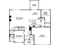 Detailed floor plan showcasing the layout of the main level, including kitchen, living, and bedroom spaces at 404 Balboa St, Matthews, NC 28104