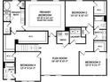 Detailed floor plan showcasing the layout of the upper level, including the bedrooms and flex room at 404 Balboa St, Matthews, NC 28104