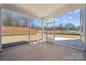 Spacious screened-in patio area with a concrete floor providing a versatile outdoor living space at 404 Balboa St, Matthews, NC 28104