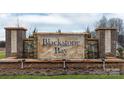 Stone entrance sign to the Blackstone Bay community, featuring a water feature at 4208 Steel Way, Sherrills Ford, NC 28673