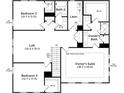 Second-floor plan featuring bedrooms, bathrooms, a loft, and an owner's suite with walk-in closets at 110 Canary Ln # 3, Mooresville, NC 28115