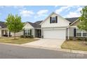 Charming home featuring a 2-car garage, landscaped yard, and inviting front entrance at 1125 Silvertrace Dr, Salisbury, NC 28144