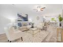 Inviting living room featuring stylish decor, a comfortable sofa, and lots of natural light at 601 Westway Dr, Gastonia, NC 28054