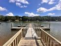 A private boat dock on the lake offers beautiful views with calm waters and a tranquil setting at 6712 Cove Ln, Sherrills Ford, NC 28673