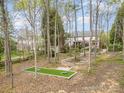 Private backyard featuring a bocce court at 2620 Shady Reach Ln, Charlotte, NC 28214