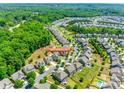 Aerial view of the property showcasing its location within a lush, green neighborhood at 3005 Oakmere Rd, Waxhaw, NC 28173