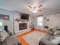 Inviting living room with fireplace and lots of natural light at 335 Linda St, Salisbury, NC 28146