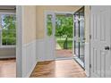 Inviting entryway with hardwood floors, fresh paint, and a clear view to the manicured front yard at 101 Wynnchester Rd, Gastonia, NC 28056