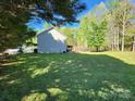 Spacious backyard with a lush green lawn, mature trees, and ample space for outdoor activities and relaxation at 400 Antlers Ct, Gastonia, NC 28052
