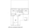Upstairs floor plan with bedrooms and bonus room totaling 806 square feet of space at 105 Wharf Ln # 1, Statesville, NC 28677