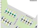 Homesite map highlighting lot locations with street numbers in the new community at 1112 Bismuth Ln, Charlotte, NC 28211
