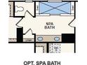 Spa bath option with large tub, walk in shower, dual vanities, and linen closet at 7073 Stella Pl, Stanley, NC 28164
