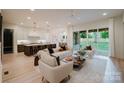 Open-concept living room featuring contemporary furnishings, natural light, and seamless flow to a modern kitchen at 1807 Arnold Dr, Charlotte, NC 28205