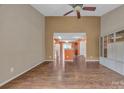A spacious living area with high ceilings, hardwood floors, and modern fixtures at 2008 Taras Trace Dr, Statesville, NC 28625