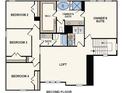 Second-floor layout featuring four bedrooms, including an owner's suite, a loft, and two bathrooms at 113 Jentri Way, Mooresville, NC 28115