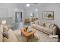 Bright living room with modern furnishings, stylish decor, and a seamless flow to the dining area at 8600 Eaglewind Dr, Charlotte, NC 28212