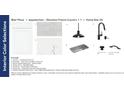 Interior color selections for a kitchen, featuring cabinetry, backsplash, lighting, faucet, countertop, and sink at 2512 Mabel Ln, Monroe, NC 28110
