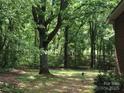 Lush backyard featuring mature trees providing ample shade and creating a tranquil outdoor space at 4705 Campground View Rd, Catawba, NC 28609